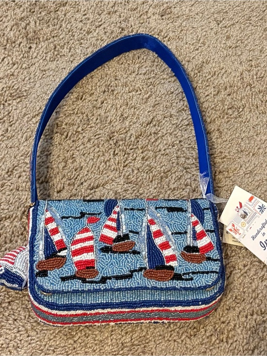 T.J.Maxx Handbags - Beaded Sailboat Shoulder Bag